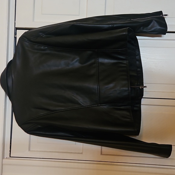 Nine West Size XL Black Faux Leather Jacket - Picture 8 of 10
